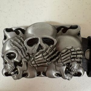 Belt Buckle  Spooky Skeleton Vintage Goth Grunge